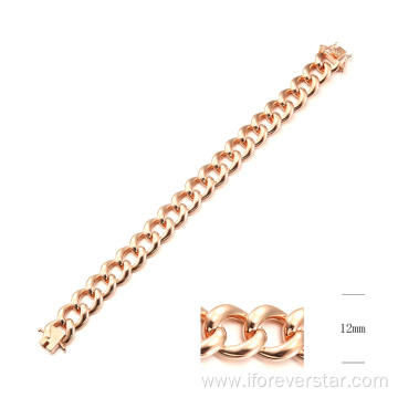 Brass 925 Silver Link Chain Bracelet for Women